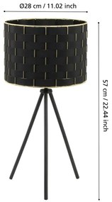 Lampă de masă MARASALES 1xE27/40W/230V Eglo 99526
