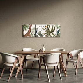Tablou - Locuitorii africii (cu ceas) (90x30 cm)