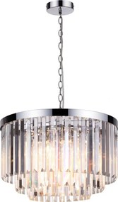 Candelabru pe lanț VETRO 5xE14/60W/230V, crom lucios