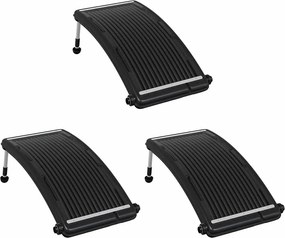 vidaXL Panouri solare de încălzire piscină, 3 buc., 110x65 cm, curbat