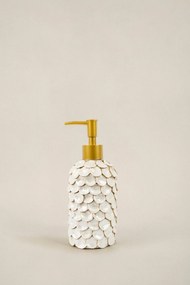 Set de Baie Lux Lindy, Crem, Dozator de sapun, Perie, Suport de periuta de dinti, Sapuniera, Coș de Gunoi