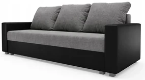 Canapea trei locuri Rimak (negru + gri). 1042563