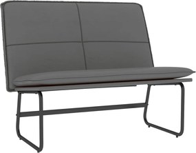 vidaXL Bancă, gri, 100x75x76 cm, piele ecologică