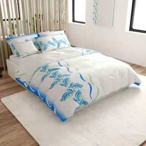 Lenjerie de pat din microsaten SOFTURE, alb-albastru Dimensiune lenjerie de pat: 70 x 90 cm | 140 x 200 cm