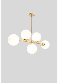 Lustră pe tijă FIRA 5xE27/60W/230V auriu