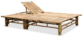 43715 vidaXL Șezlong de plajă pentru 2 persoane, bambus