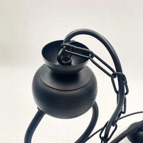 Lustră pe lanț RETRO 2xE27/60W/230V negru mat