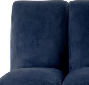 Modul canapea design LUX Lando straight, Catifea albastra