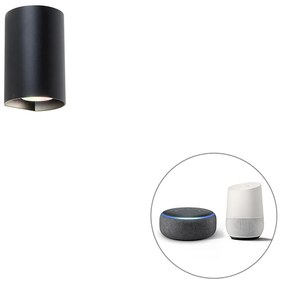 Lampă de perete rotundă inteligentă neagră cu Wi-Fi GU10 - Sabbir