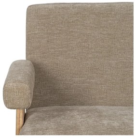 Canapea bej cu tapițerie din chenille 134 cm Rest – Ixia