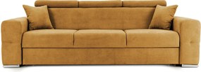 Canapea Extensibilă 3 locuri BELLAGIO, cu tetiere reglabile, 242x95x99 cm, Mango-Enjoy