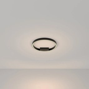 Plafoniera LED design modern Rim negru 40cm, 3000K