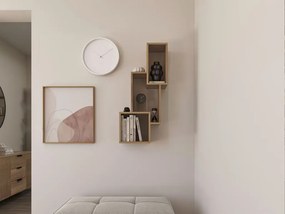 Polita de perete ALITTY 96x46 cm, stejar artisan