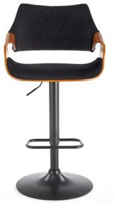 Scaun de bar H124 negru/nuc