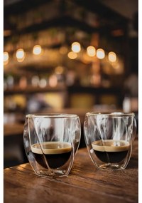 Căni 2 buc. pentru cappuccino, cu perete dublu 250 ml Cristallo – Vialli Design