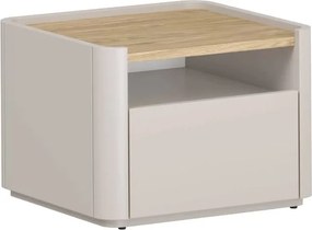 Noptieră cu sertar Elivo 50 cm - cașmir / stejar uleiat