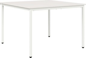 vidaXL Masă de dining Alb 110 x 110 x 75 cm Lemn de pin masiv