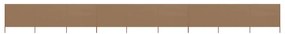 Paravan anti-vant cu 9 panouri gri taupe, 1200 x 80 cm, textil Gri taupe, 1200 x 80 cm