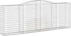 vidaXL Coș gabion arcuit, 400x50x140/160 cm, fier galvanizat