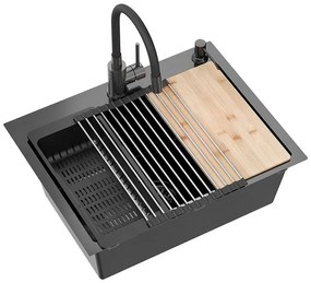 Chiuveta inox LUKE 110 WORKSTATION negru