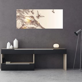 Tablou - Colibri (120x50 cm)