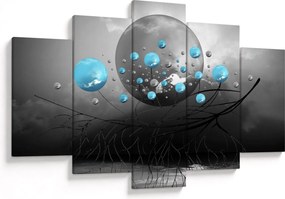 Tabloul - bile abstracte albastru deschis (150x105 cm)