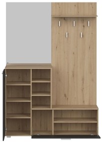 Set mobilier hol Vetlandi (stejar artisan + grafit) (cu oglindă). 1116557
