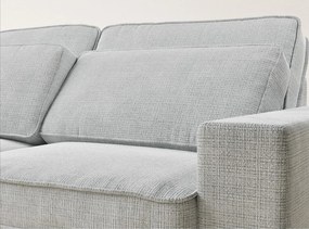 Colțar gri deschis cu tapițerie din chenille (cu colț pe partea stângă/în formă de ”L”) Kirou – Maison de Rêve