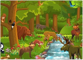 Tablou pentru copii cu animale (70x50 cm)