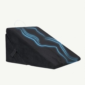 Perna multifunctionala 7-in-1 memory foam pliabila, cap/spate/picioare, Negru