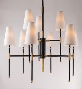 Candelabru LUX design clasic BOWERY bronz antichizat, cu 9 surse de lumina