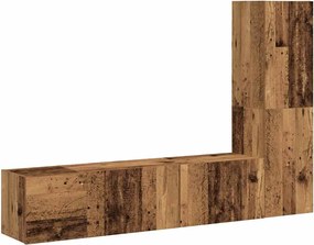 vidaXL Dulapuri TV montate pe perete 3 buc Lemn vechi lemn prelucrat