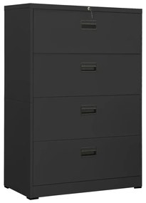 vidaXL Fișet, antracit, 90x46x134 cm, oțel