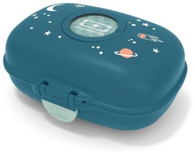 Cutie gustări pentru copii Monbento Gram Cosmic, albastru turcoaz