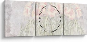 Tablou - Fresca crinilor (cu ceas) (90x30 cm)