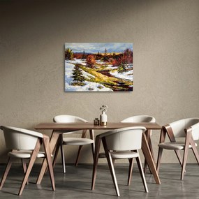 Tablou pe sticlă - Sosirea primăverii (70x50 cm)