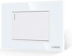 Intrerupator Simplu Mecanic LUXION cu Rama din Sticla, Standard Italian, 3M