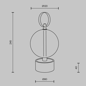 Veioza LED portabila/reincarcabila Double Moon