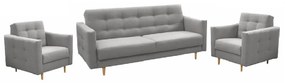 Ansamblu tapitat, material gri, AMEDIA