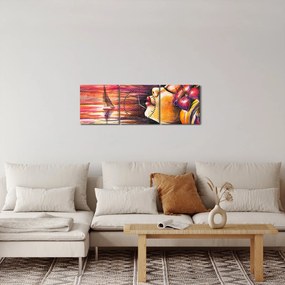 Tablou - Amintiri de vară (cu ceas) (90x30 cm)