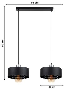 Lustră pe cablu VEST 2xE27/60W/230V