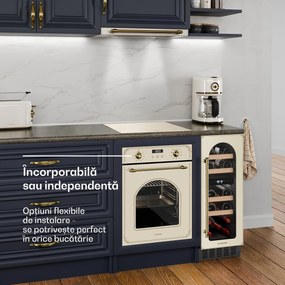 Klarstein Vinovilla Victoria 17 Duo frigider de vin, 2 zone de răcire, Control tactil, 17 sticle, 4 rafturi