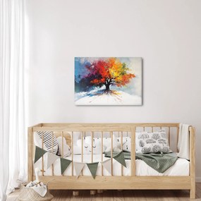 Tablou - Copac multicolor (70x50 cm)