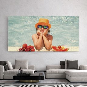 Tablou Canvas, 40x80cm, Dormitor si Living, Peisaje, Vara, Child Swimming