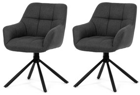 Set de scaune de sufragerie cu mecanism deîntoarcere HC-532 GREY2, 2 buc.