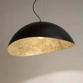 Lustră pe cablu SOLARIS 1xE27/60W/230V negru/auriu