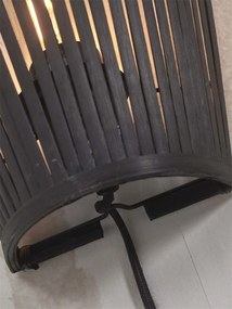 Aplica de perete eco din bambus Merapi tapered 30cm, bl