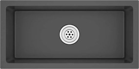 vidaXL Chiuvetă de bucătărie lucrată manual, negru, oțel inoxidabil