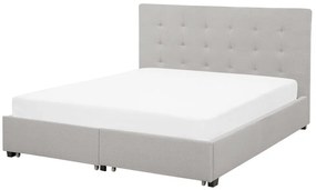 Pat matrimonial 160 cm ROLLA (cu spațiu de depozitare) (cu somieră) (gri deschis). 1007487