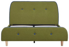 Cadru de pat, verde, 120 x 200 cm, material textil Verde, 120 x 200 cm